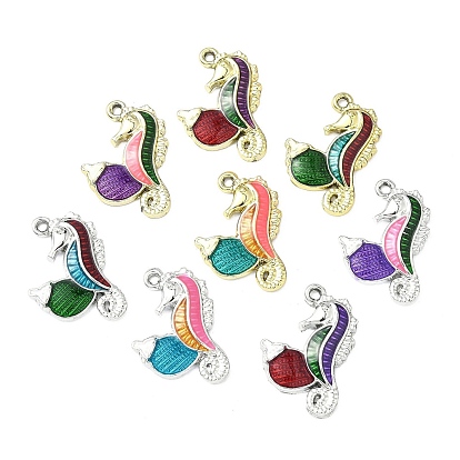 Подвески из эмали и сплава, Подвески в форме морского конька и ракушки