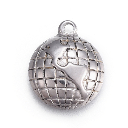 Pendentifs en acier inoxydable, terre