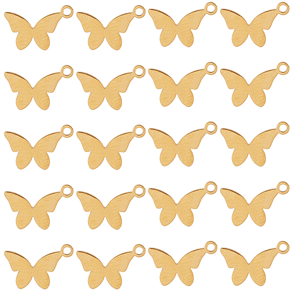 30шт. подвески из нержавеющей стали, очарование бабочки