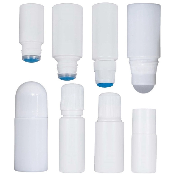 12 наборы 4 стили губка головка аппликатор флакон, HDPE (полиэтилен высокой плотности) жидкая бутылка для линиментов, многоразовый косметический дорожный контейнер для ухода за кожей