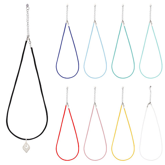 9 шт. 9 цвета круглый нейлоновый шнур милан изготовление ожерелий, с латунной фурнитурой , платина