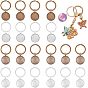 DIY Keychain Making Kits, Including Alloy Pendant Cabochon Settings & Split Key Rings, Transparent Glass Cabochons
