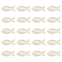 20Pcs Natural Shell Pendants, Fish Shape Charms