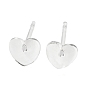 Resin Stud Earring Findings, Heart