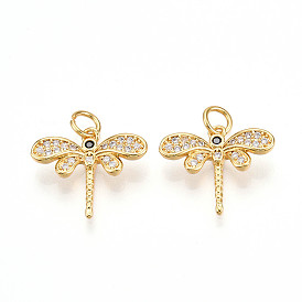 Латунные микро проложить кубического циркония прелести, стрекоза, с целью перехода в кольце