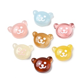 Translucent Resin Animal Decoden Cabochons, Bear