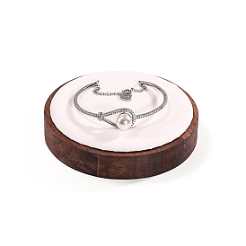 Imitation Leather & Wood Jewelry Display Trays, Jewelry Plate for Bracelets, Bangles, Necklace, Ring Display