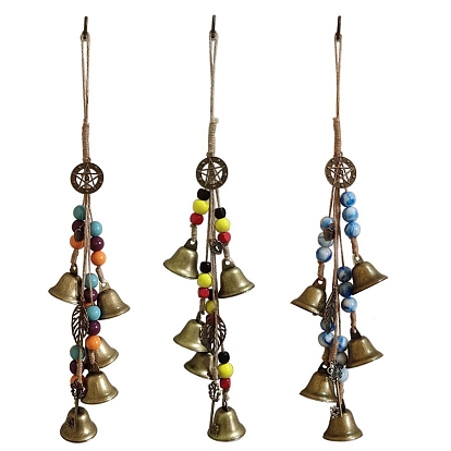 Iron Bells, Rattan Wind Chimes, for Home Decoration