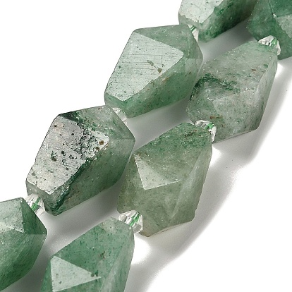 Природного кварца клубники нитей бисера, граненые, слеза, с бисером