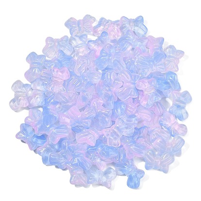 Двухцветные бусины лэмпворк ручной работы, для аксессуаров своими руками, бантом