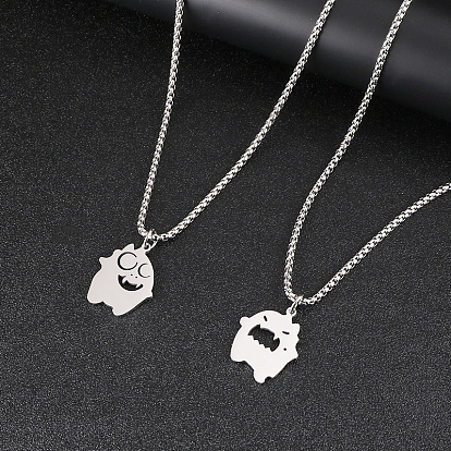 Хэллоуин 201 Кулоны-подвески из нержавеющей стали в виде маленьких монстров для женщин и мужчин, без потускнения