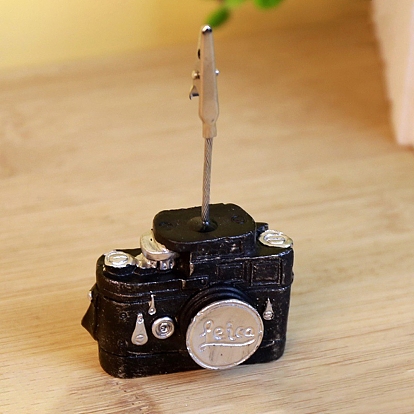 Resin Name Card Holder, Photo Memo Holders, for School Office Supplies, with Metal Alligator Clip, Gramophone/Sewing Machine/Phone