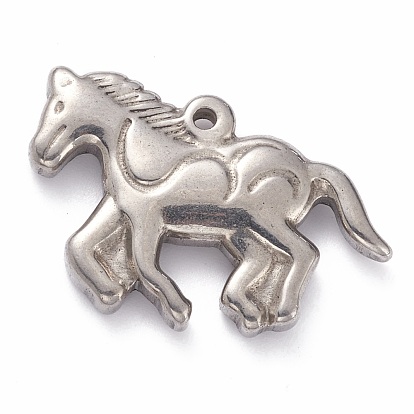 Pendentifs en acier inoxydable, cheval