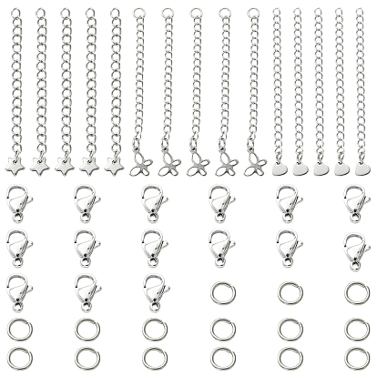 Ювелирные изделия, В комплект входят: 304 удлинитель цепочки из нержавеющей стали, застежки-карабин и открытые соединительные кольца.