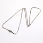Trendy Unisex 304 Stainless Steel Cable Chain Necklaces, with Lobster Clasps
