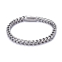 304 Stainless Steel Wheat Chain Bracelets, with Magnetic Clasps