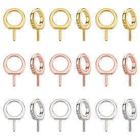 18 шт. 925 серебряные шурупы с ушком, кольцо