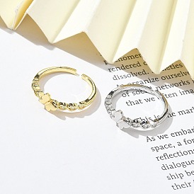 Кольца-манжеты с бабочкой из прозрачного кубического циркония, украшения из латуни для женщин, долговечный, стойки покрытие