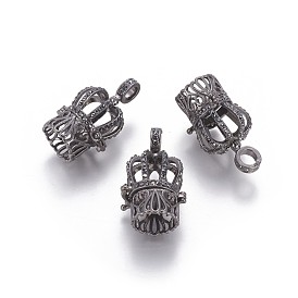 Латунный горный хрусталь филигранная бусина, корона