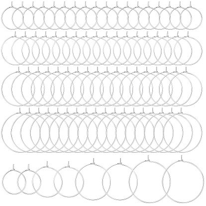 120 шт. 4 стили 316 хирургическая нержавеющая сталь бокалы подвески кольца, обручание серьги, DIY материал для баскетбола обруча серьги жены