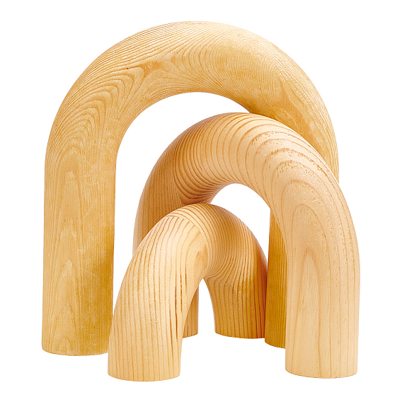 3шт. деревянные декоративные элементы для демонстрации, форма арки