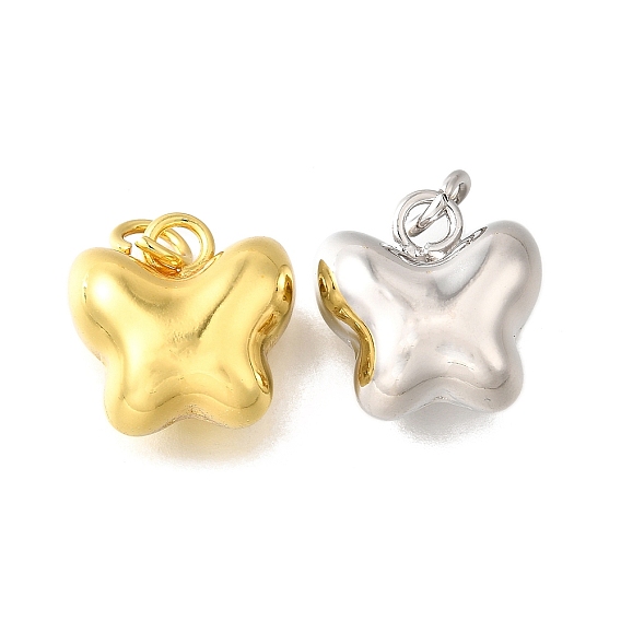 Латунные подвески, бабочки прелести, с прыжковых колец, без кадмия и без свинца, долговечный, стойки покрытие