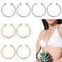 8Pcs 2 Colors U Shape Alloy Bikini Clips Buckles, for Swimwear Front Clasp