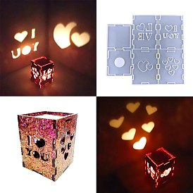 DIY Heart Pattern Lampshade Display Decoration Silicone Molds, Resin Casting Molds, For UV Resin, Epoxy Resin Craft Making, Valentine's Day Theme