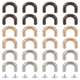 24 наборы 3 цвета цинковый сплав сумки подвески застежки, фурнитура с пряжкой для сумочки Arch Bridge, с винтами, в форме