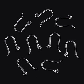 Resin Earring Hooks, Ear Wire, with Horizontal Loops