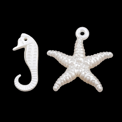 Абс пластмассовые жемчужные подвески, белые