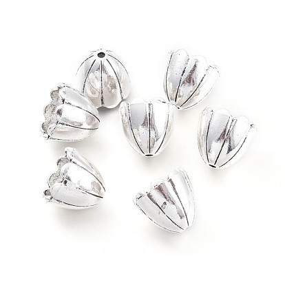 De style tibétain casquettes alliage de perles, multi-pétale, fleur