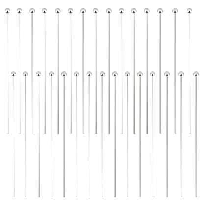 30 шт. 925 булавки с шарообразной головкой из стерлингового серебра
