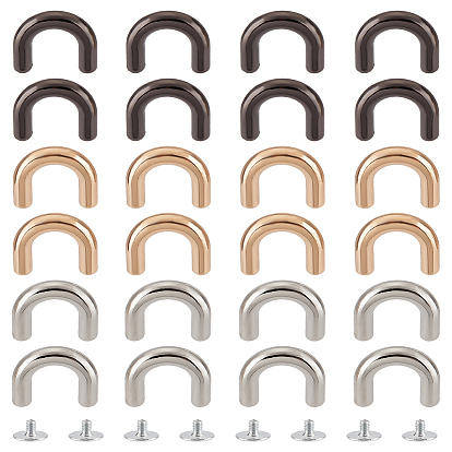 24 наборы 3 цвета цинковый сплав сумки подвески застежки, фурнитура с пряжкой для сумочки Arch Bridge, с винтами, в форме