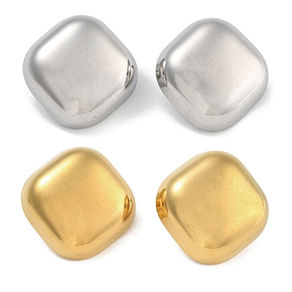 304 женские квадратные серьги-гвоздики из нержавеющей стали