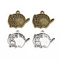 Сплавочные сеттинги для кулона, тибетский стиль, без кадмия и без свинца, тигр