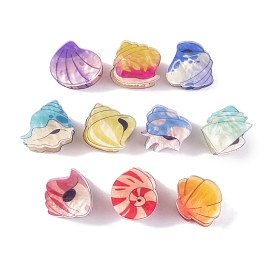 Cute Mini Conch & Shell Acrylic Claw Hair Clips, Hair Accessories for Girls