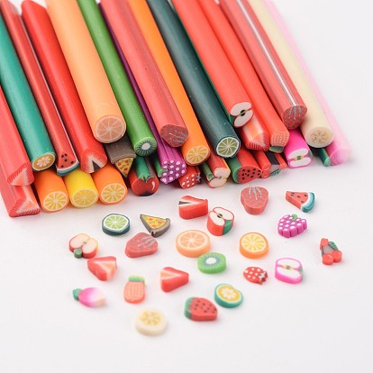 Ручной полимерной глины украшения искусства ногтя, Модные уходу за ногтями, трубы без отверстий , фрукты