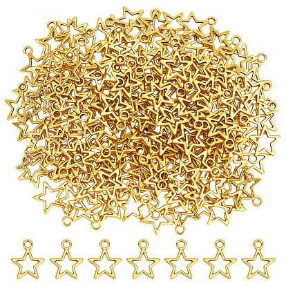 200Шармы из сплава в тибетском стиле, без свинца и без кадмия, звезда