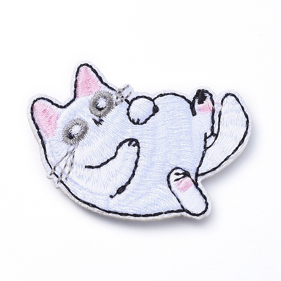 Computerized Embroidery Cloth Iron on/Sew on Patches, Costume Accessories, Appliques, Cat