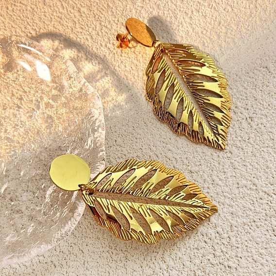 304 серьги-гвоздики из нержавеющей стали для женщин, лист