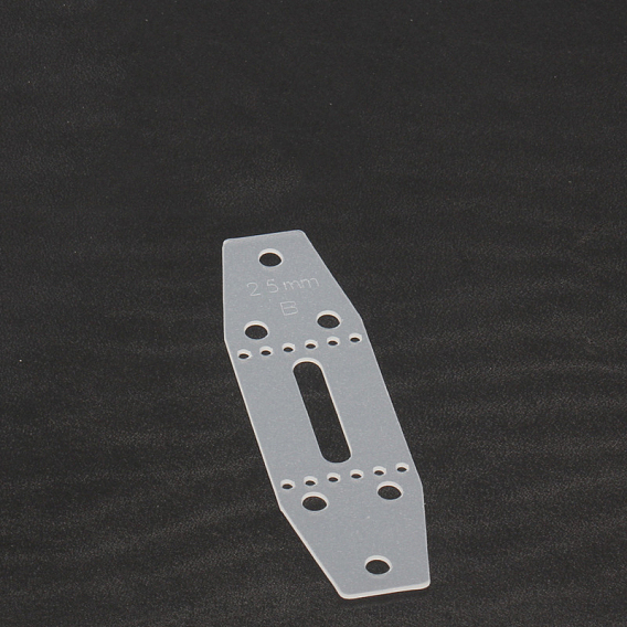 PVC Frosted Leather Punching Positioning Template Set, Belt Holes Templates, for DIY Leathercraft Tools