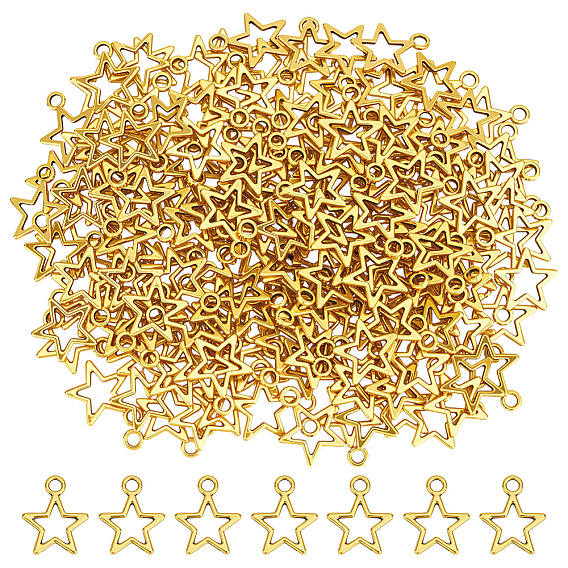 200Шармы из сплава в тибетском стиле, без свинца и без кадмия, звезда