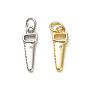 Латунные микро проложить кубического циркония подвески, режущая пила, долговечный, стойки покрытие, без свинца и без кадмия, ионное покрытие (ip), с целью перехода в кольце