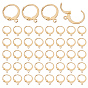 100Pcs 304 Stainless Steel Leverback Earring Findings, with Horizontal Loop