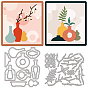 2 шт 2 стили трафареты для штампов из углеродистой стали, для diy scrapbooking, Фотоальбом, декоративная бумага для тиснения, цвет нержавеющей стали, ваза и цветочный узор