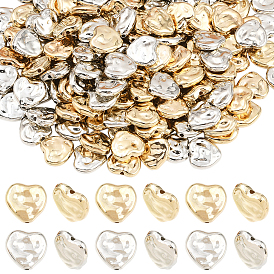 200 шт 2 цвета пластиковые бусины ccb, сердце