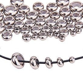 304 из нержавеющей стали бусы, с резиной внутри, ползунки, рондель
