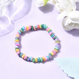 Браслеты из натуральных окрашенных пресноводных ракушек для девочек, самородки