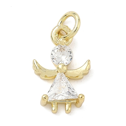 Подвески-ангелы из латуни с микропаве из кубического циркония, с целью перехода в кольце, долговечный, без кадмия и без свинца